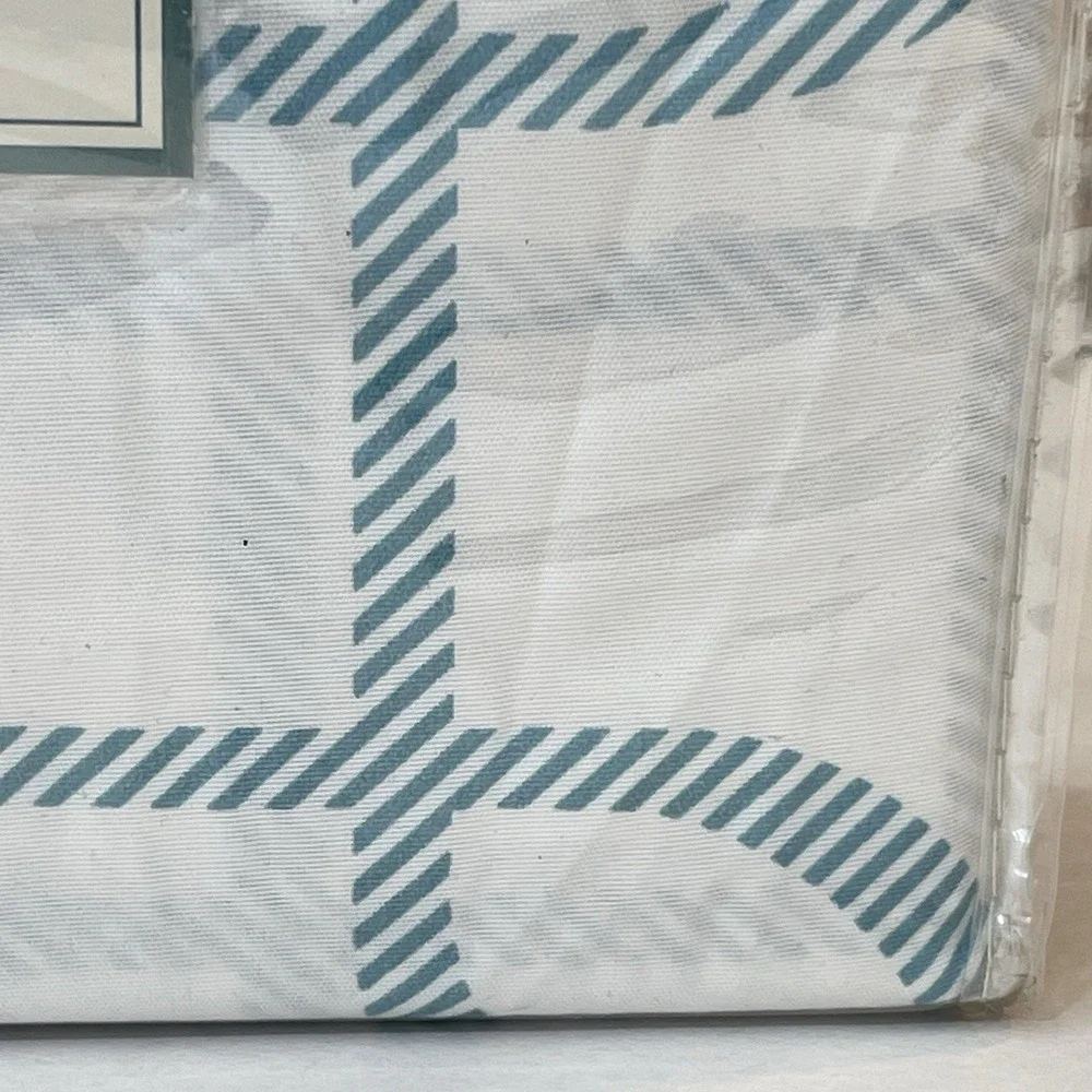 Tracie Twin Sheet Set 3 Piece White Aqua Blue Geometric Pattern New In Package